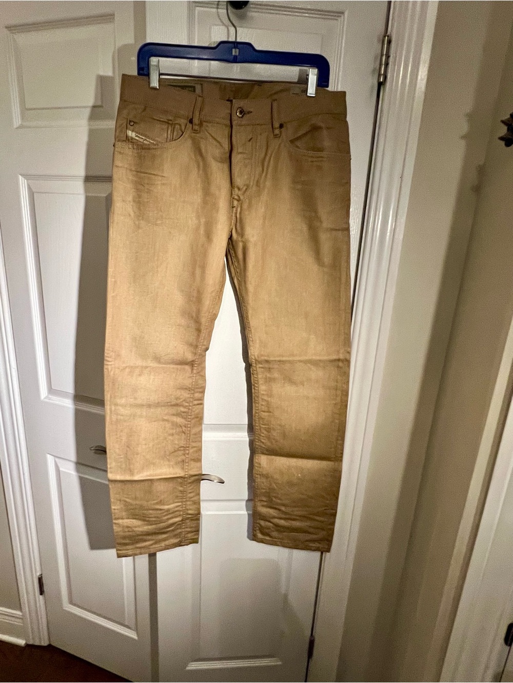 Diesel Men's Khaki/Tan Slim Chinos